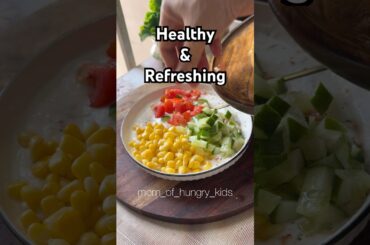 Healthy Refreshing corn curd salad | #shortsfeed #momofhungrykids #weightloss #salad