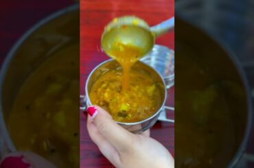 Today’s lunch box recipe: Brinjal kulambu with murungakkai poriyal & Vadai #shortsfeed #lunchideas