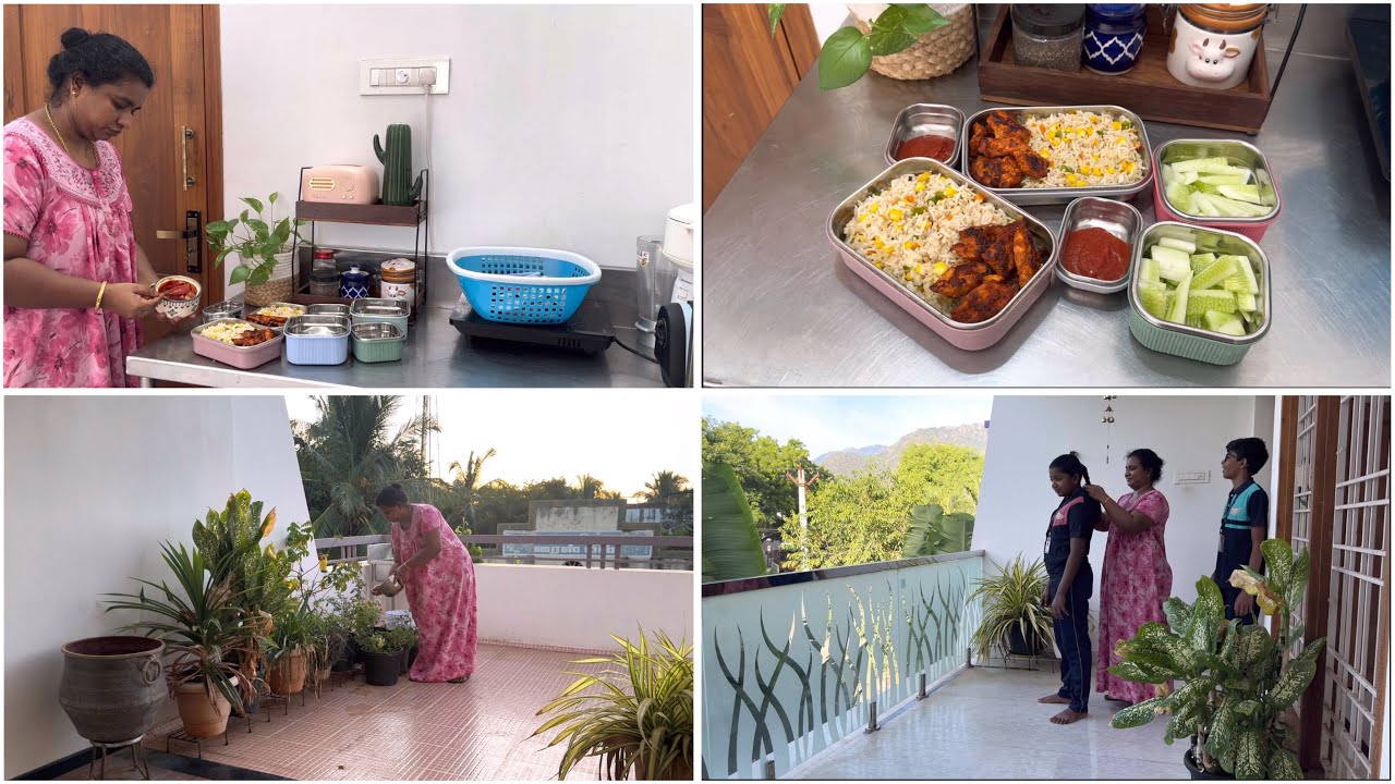 Day228:Tasty Kids Lunch Prep | Fried Rice & Chicken Roast | School Lunch Box Recipes #food #cooking Day228:Tasty Kids Lunch Prep | Fried Rice & Chicken Roast | School Lunch Box Recipes #food #cooking