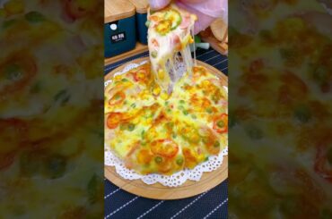 A quick and easy homemade pizza. Healthy and delicious. Dough art. Delicious food.