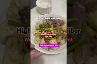 Cauliflower sardines, Low Calorie anti-inflammatory meal #shorts #easyrecipe #weightloss