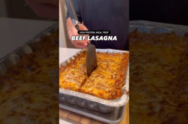 Macro-Friendly, High Protein Beef Lasagna #shorts