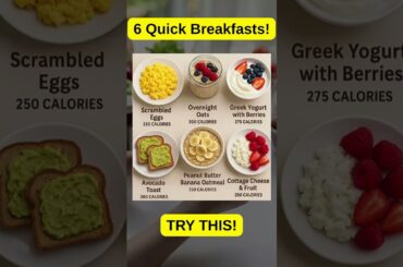 5 Quick & Healthy Breakfast Ideas! #nutritiontips #seniorhealth #HealthyEating