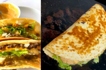 Smash Burger Taco recipe | Dubai Viral Smash Burger Paratha | Healthy Burger sauce recipe included