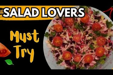 Fusion Salad Recipe | Healthy Colorful Salad for Weight Loss & Detox | No Oil Quick Salad Salad