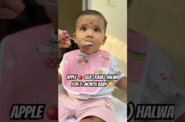 Apple Suji Halwa for Babies | Healthy Homemade 7+ Month Baby Food Recipe Ideas #homemadebabyfood