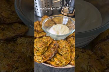 Zucchini Carrot Fritters -Baked & Healthy #shorts#zucchini#easyrecipe#baked#healthyrecipes