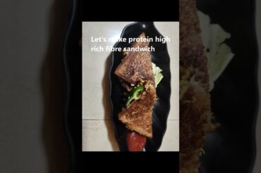 Protein & fibre rich sandwich | weight loss recipe | healthy sprouts sandwich with veggies