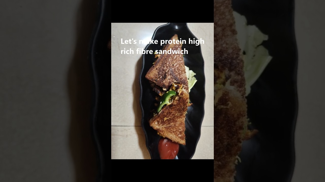 Protein & fibre rich sandwich | weight loss recipe | healthy sprouts sandwich with veggies Protein & fibre rich sandwich | weight loss recipe | healthy sprouts sandwich with veggies