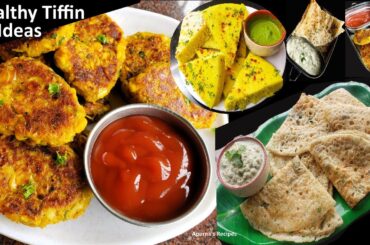 3 Healthy Instant Tiffin Recipes | Kids Lunch Box Idea | Breakfast / Snacks Ideas | Aparna's Recipes