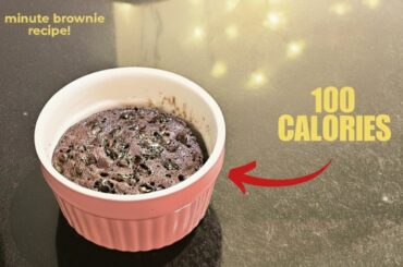 1 Minute Low Calorie Brownie Recipe | Quick & Healthy Baked Oats Brownie Recipe