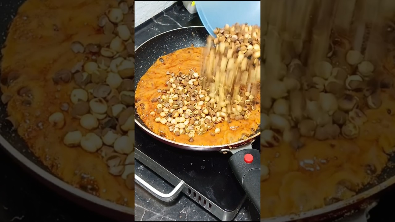 Gur Coated Roasted Chana Recipe | Healthy Sweet Snack | Jaggery Roasted Chana#shorts Gur Coated Roasted Chana Recipe | Healthy Sweet Snack | Jaggery Roasted Chana#shorts