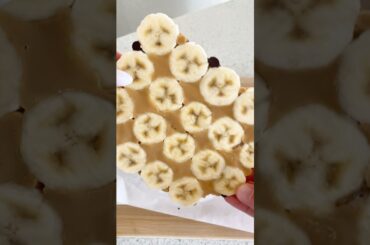 Banana bark #healthy #food #recipe #easyrecipe #viralrecipe #banana #peanutbutter #chocolate #viral