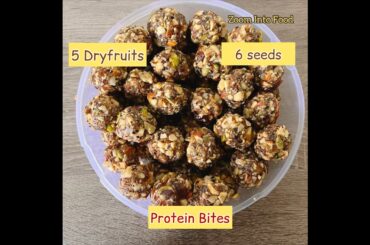 Vegan Protein Bites: No-Bake Energy Balls with 6 seeds & 5 Dryfruits for Weight Loss/PCOS #shorts