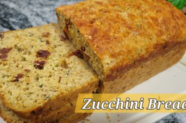 Savoury Zucchini Bread - Healthy and easy snack recipe - No sugar bread