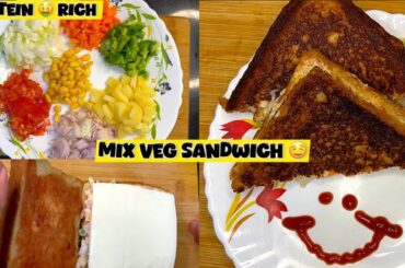High Protein Veg Sandwich Recipe - Healthy Sandwich For Weight Loss-Sandwich | Easy & Quick Recipes