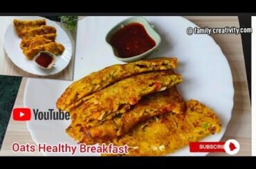 5 min. Instant Healthy Breakfast Recipe # Oats Cheela  I Quickly Healthy Breakfast # indianfood