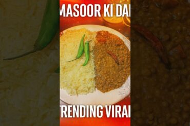 Masoor Dal Recipe | Super Tasty Dal Chawal | Healthy Lunch #viral #shorts