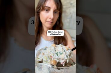 SAVORY CHIA PUDDING with MEDITERRANEAN DIET health benefits! Tasty, easy, healthy breakfast or lunch