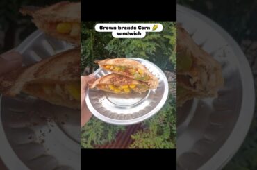 Brown bread corn sandwich #nikkishealthykitchen #recipe #vegetarianrecipes #cooking #food
