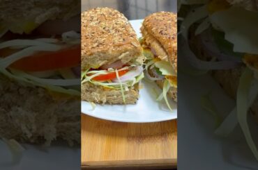 Sub sandwich for breakfast | Healthy sandwich | #youtubeshorts #shortvideo #short #shortsfeed #