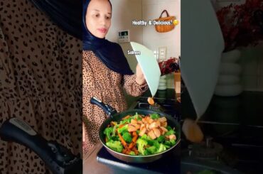 Easy & Healthy Salmon Dinner Idea#shorts#food