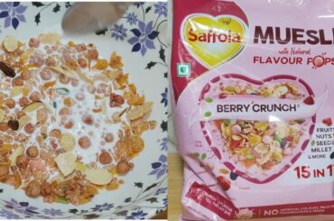 Saffola Kellogg's muesli Fruits Nuts & Seeds Kellogg's muesli Healthy Breakfast Recipe