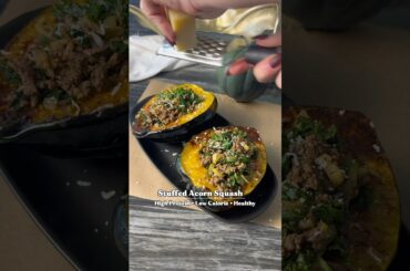 Fall Dinner- healthy & high protein! #dinnerideas #mealprepideas #acornsquash #healthyrecipes