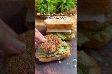 High Protein Sprouted Moong Tikki Sandwich #pallavifoodvoyage #sandwich #cooking