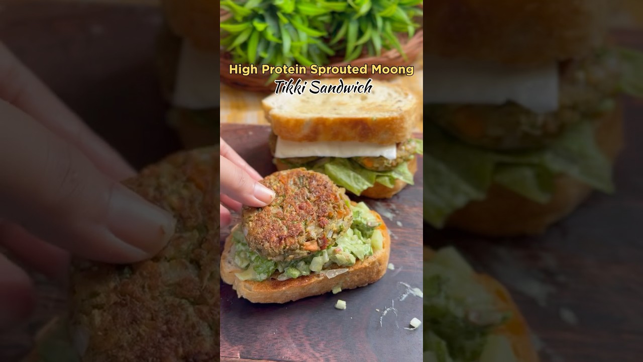 High Protein Sprouted Moong Tikki Sandwich #pallavifoodvoyage #sandwich #cooking High Protein Sprouted Moong Tikki Sandwich #pallavifoodvoyage #sandwich #cooking