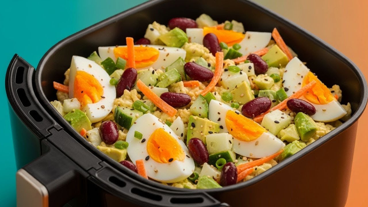 Air Fryer Egg Salad, Quick & Easy Avocado Egg Cucumber Salad Recipe, Healthy Recipe For Weight Loss Air Fryer Egg Salad, Quick & Easy Avocado Egg Cucumber Salad Recipe, Healthy Recipe For Weight Loss