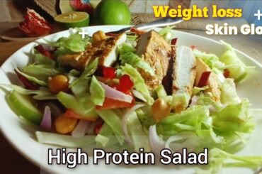 High protein salad recipe for weight loss ,skin glow and gut health|Healthy chicken salad