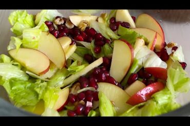 Pomegranate Apple Salad Recipe | Healthy Apple Salad Recipe | Salad Recipes