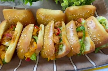 Tasty lunch Box Recipes for kids : bread and chicken