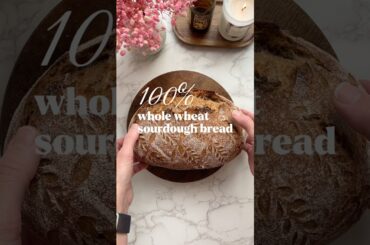 100% whole wheat sourdough bread. Recipe in the comments. #breadlover #sourdoughbread #sourdough