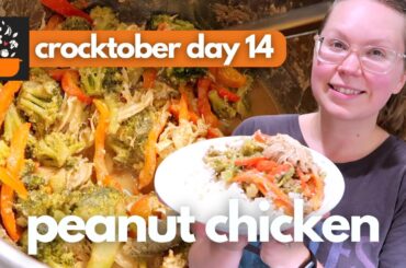 Crocktober Day 14: High-Protein, Low-Calorie Peanut Chicken | Easy & Healthy Slow Cooker Dinner
