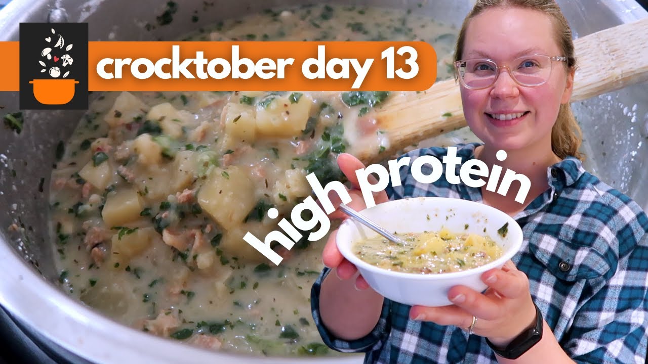Crocktober Day 13: High-Protein, Low-Calorie Zuppa Toscana | Healthy Slow Cooker Comfort Food Crocktober Day 13: High-Protein, Low-Calorie Zuppa Toscana | Healthy Slow Cooker Comfort Food
