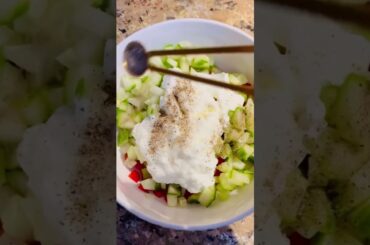 Weight loss salad # 1 cucumbers bell pepper yogurt salad