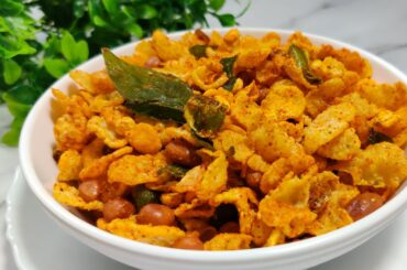 Cornflakes Mixture | Cornflakes Chivda | Makai Poha Chivda Recipe |