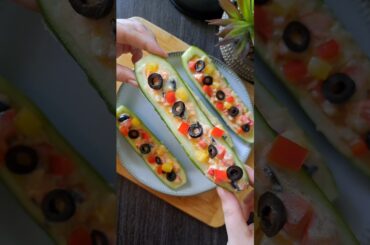 Easy Weight Loss Recipes Ep: 07 - Cucumber salad boats #food #weightlossrecipes #salad