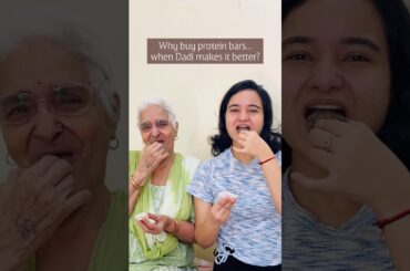 Homemade Protein Bar Recipe | Healthy Energy Bar | Dadi & Me | No Sugar, No Preservatives