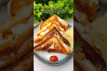 Healthy Spicy Paneer Cheese Sandwich for Breakfast or a lazy dinner #breakfast #recipes #sandwich