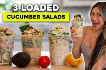 My Most Popular CUCUMBER SALADS! Low Carb + High Protein