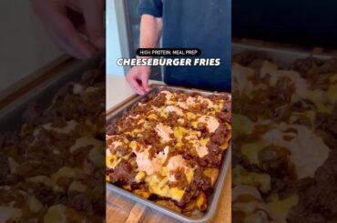 Macro-Friendly, High Protein Loaded Cheeseburger Fries (Animal Style) #shorts