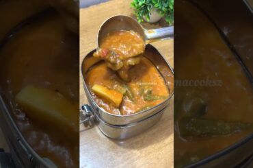 Lunch Recipe:Rice and dal kulambu | bread bajji | fruit #shortsfeed #lunchideas #lunchbox