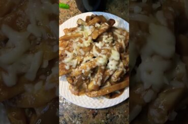 Morning breakfast Canada’s National dish (poutine)