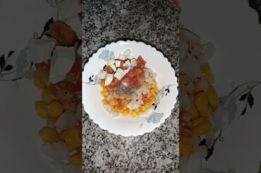 Zero oil sweet corn chaat | sweet corn salad | corn chaat #sweetcorn