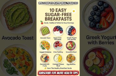 10 Easy Sugar-Free Breakfast Ideas for a Healthy Morning #shorts #sugarfreerecipes
