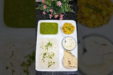 Simple & Tasty Palak Ki Sabji Thali | Indian Lunch Recipe | Healthy Meal Idea | Homemade Lunch