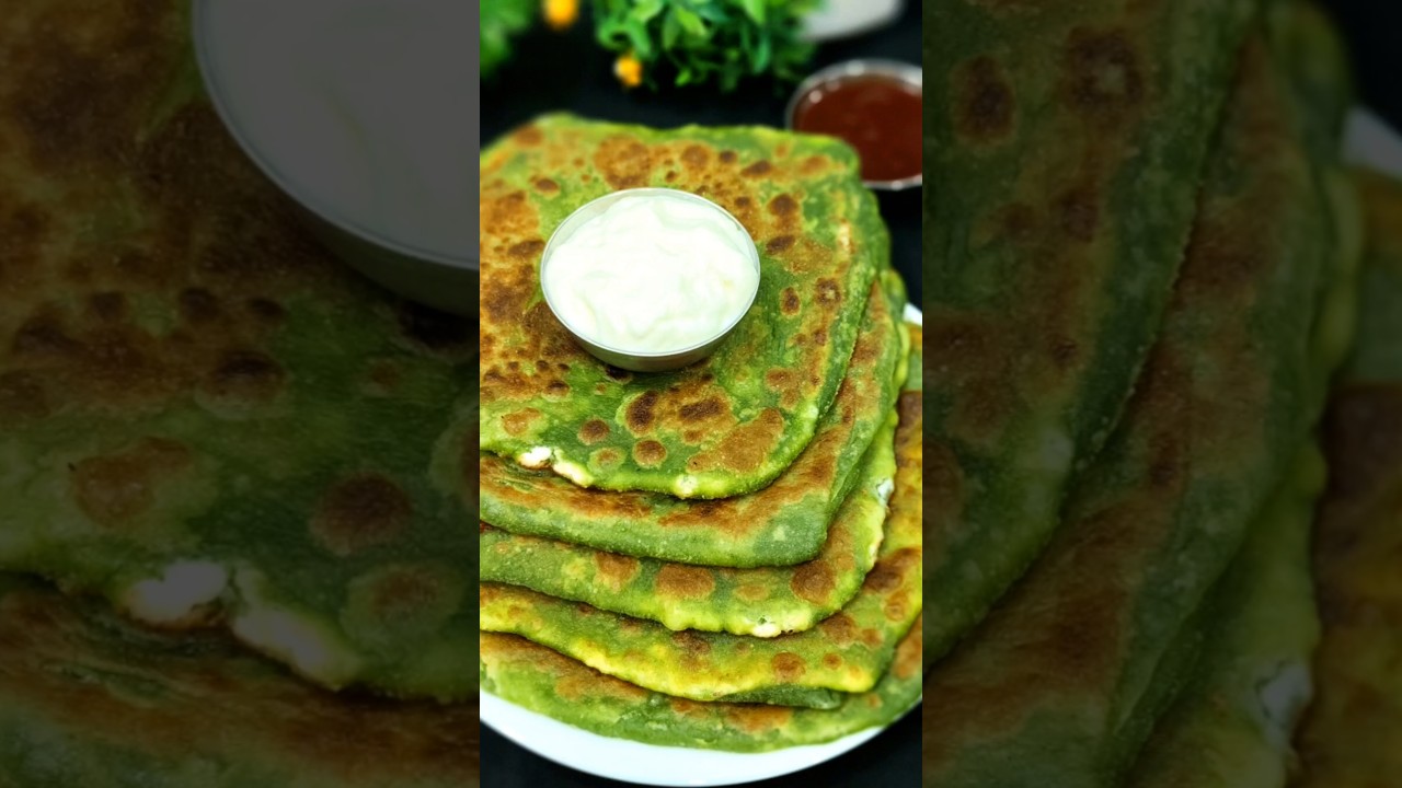 Palak Paratha Recipe | Breakfast Recipes | Liquid Dough Nasta #shorts #chapati #egg #eggparatha Palak Paratha Recipe | Breakfast Recipes | Liquid Dough Nasta #shorts #chapati #egg #eggparatha